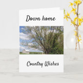 **故郷のクリスマスの願い** カード (黄色い花)