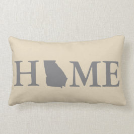 故郷の州のジョージアの灰色及びクリーム ランバークッション