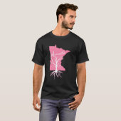 故郷の州ミネソタのルーツ Tシャツ (正面フル)