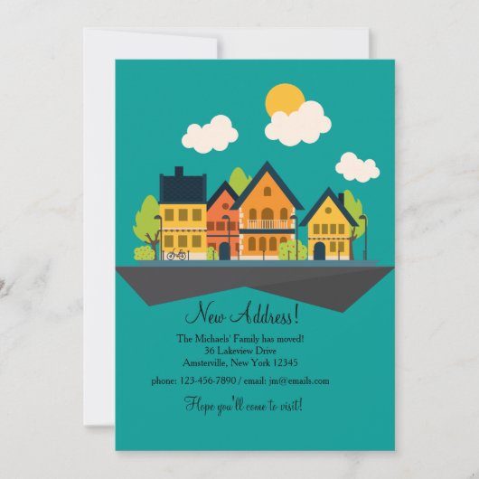 故郷の移動発表 招待状 (正面)