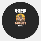 故郷はモグラおもしろいだ ラウンドシール (正面)