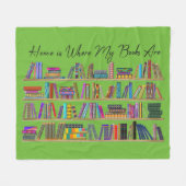 故郷は本の在り処だ フリースブランケット (正面(横))