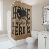 故郷は牛の群れ シャワーカーテン (インサイチュ)