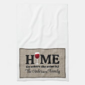 故郷は酒の持ち場パーソナライズされた キッチンタオル (縦)