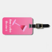 故郷は酒の持ち場。パーソナライズされたお名前 ラゲッジタグ (正面横)