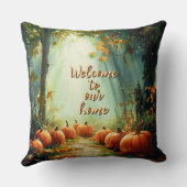 「故郷へようこそ」カボチャかわいらしの秋 クッション (裏面)