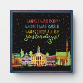 故郷生まれと元気を育てる フォトプラーク (正面)