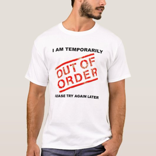 故障したおもしろいTシャツ Tシャツ (正面)