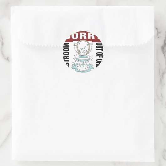 故障したトイレの故障を申し訳なくトイレ ラウンドシール (バッグ)