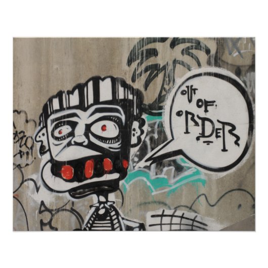 故障した落書き ポスター (正面)