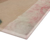 敏感でビクトリアンなピンクのバラ カッティングボード (角)