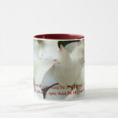 敏感で白い花のマグ マグカップ (中央)