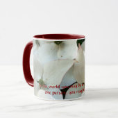 敏感で白い花のマグ マグカップ (正面左)