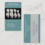 敏感で青い歯科医のアポイントメントのデンタルケア 予約カード (正面/裏面)