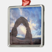 敏感なアーチの日没 メタルオーナメント (左)