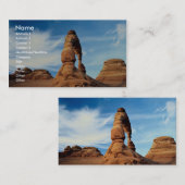 敏感なアーチ、アーチ国立公園、ユタ、米国 名刺 (正面/裏面)