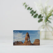 敏感なアーチ、アーチ国立公園、ユタ、米国 名刺 (スタンド正面)