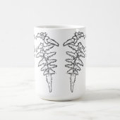 敏感なシダ コーヒーマグカップ (中央)