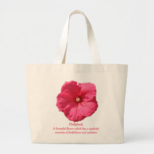 敏感なピンクのHollyhock Fruitfulnessおよび野心 ラージトートバッグ