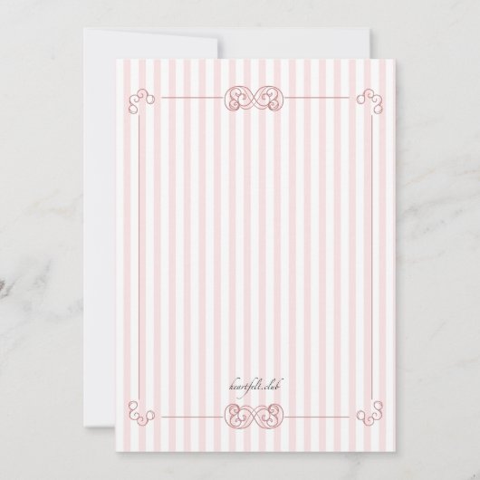 敏感なフレームのRoséの宗教招待状 招待状 (裏面)