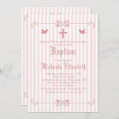 敏感なフレームのRoséの宗教招待状 招待状 (正面/裏面)