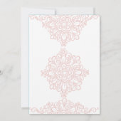 敏感なレースのボーダー結婚式招待状5x7 招待状 (裏面)