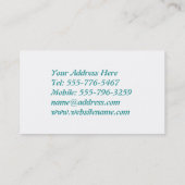 敏感なレース-ぼろぼろの上品が付いているバーラップ 名刺 (裏面)