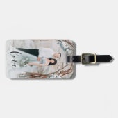 敏感な愛|あなたの写真および書道の上敷 ラゲッジタグ (正面横)