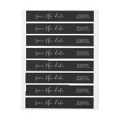 敏感な愛|書道の保存黒の日付 ラップアラウンドラベル (シート)