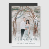 敏感な感謝|の黙した青い結婚式の写真 (正面/裏面)