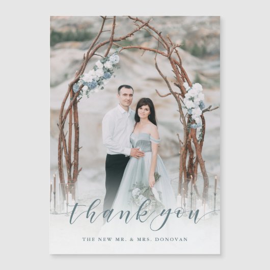 敏感な感謝|の黙した青い結婚式の写真 (正面)