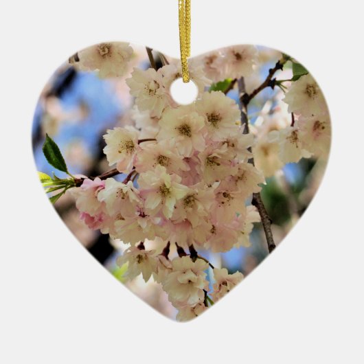 敏感な春はオーナメント花の活気付きます セラミックオーナメント (正面)