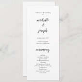 敏感な最小主義の結婚式プログラム プログラム (正面/裏面)