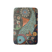 敏感な海のモザイク沿岸コイの魚 バスマット (正面縦)