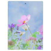 敏感な色のかわいらしい花 クリップボード (裏面)