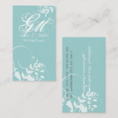 敏感な花の女性のモノグラムのイベントプランナー 名刺 (正面/裏面)