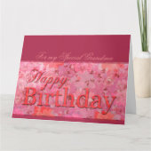 敏感な花パターン祖母の誕生日XLカード カード (正面)