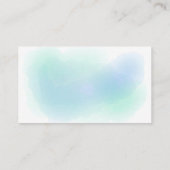 敏感な蝶水彩画の背景 名刺 (裏面)