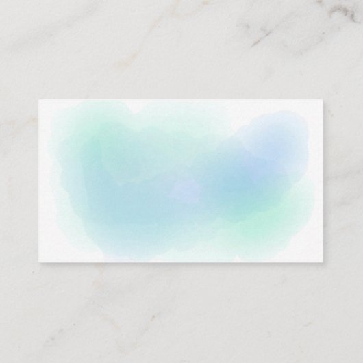 敏感な蝶水彩画の背景 名刺 (裏面)