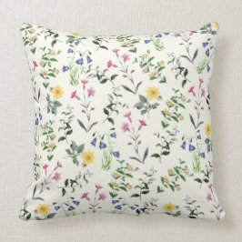 敏感な野生の花の植物の花の枕20x20 クッション