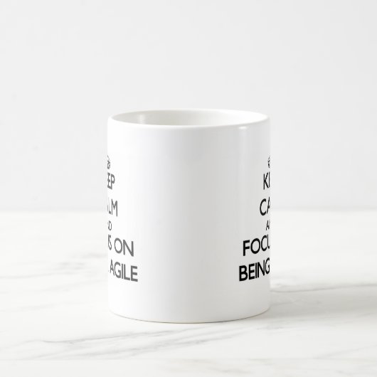敏捷があることの平静そして焦点を保って下さい モーフィングマグカップ (中央)