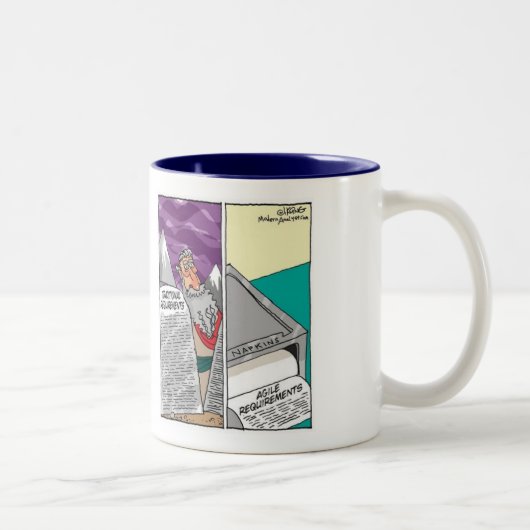 敏捷な条件対伝統的 ツートーンマグカップ (右)