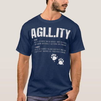 敏捷性おもしろい定義犬トレーニングドッグトレーナー Tシャツ