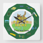 敏捷性カスタマイズ写真 スクエア壁時計 (正面)