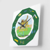 敏捷性カスタマイズ写真 スクエア壁時計 (傾斜)