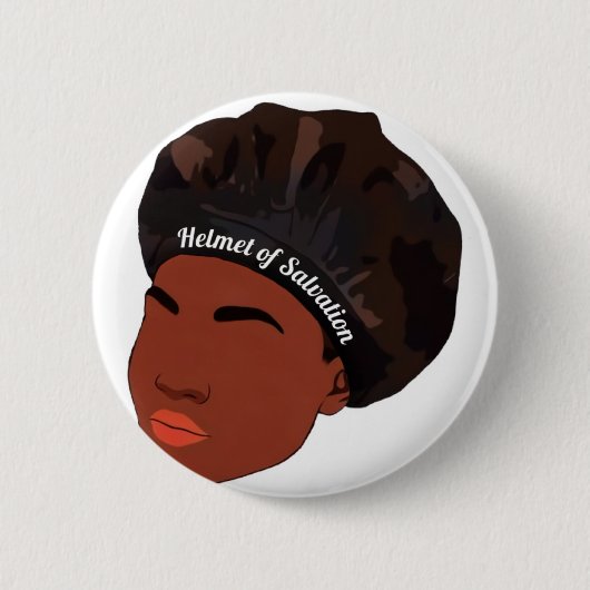 救いの兜 |ボンネット保護スタイル 缶バッジ (正面)