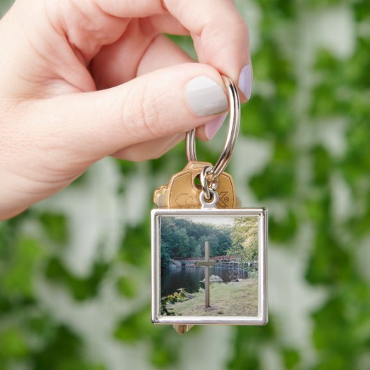 救いの十字架 キーホルダー (手)