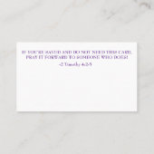 救いの祈りの言葉教会や省を背面に加える 名刺 (裏面)