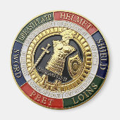 救いの神の兜の武具 マグネット (正面)