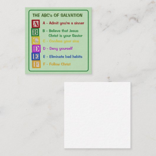 救いのABC エンクロージャーカード (正面/裏面)